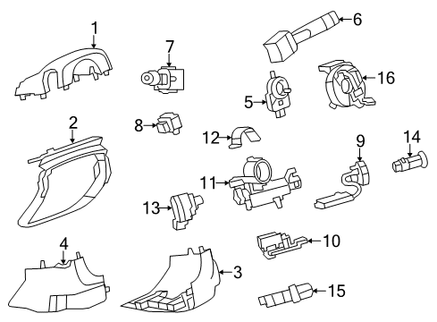 2014 Cadillac CTS Shroud, Switches & Levers Diagram 3 - Thumbnail