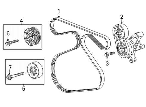 2022 Cadillac CT4 Tensioner Assembly, Drv Belt Diagram for 12693089