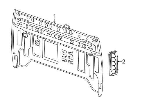 2014 Chevy Silverado 1500 Back Panel Diagram 1 - Thumbnail