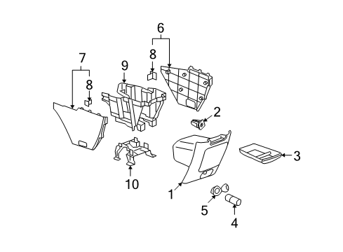 2005 Chevy Uplander Front Console Diagram