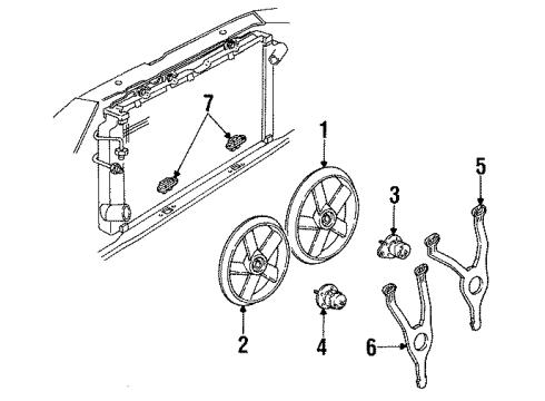 2001 Cadillac Eldorado Cooling System, Radiator, Water Pump, Cooling Fan Diagram 1 - Thumbnail