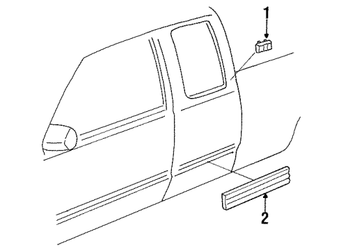 1988 GMC K2500 Plate Assembly, Body Side Name (Sierra Slx) Diagram for 15551228