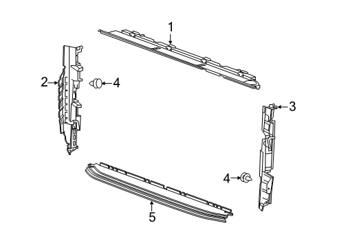 2019 Chevy Silverado 1500 Radiator Support - Splash Shields Diagram