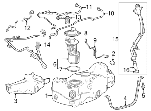 2024 Chevy Trax HOSE ASM-F/TNK FIL Diagram for 42815638