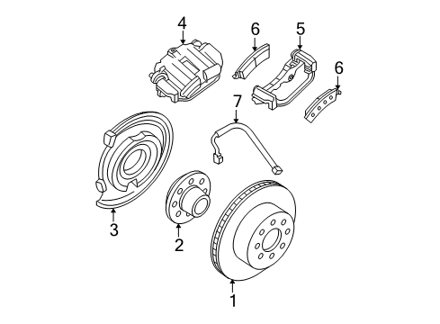 2007 Chevy Suburban 2500 Brake Components, Brakes Diagram 3 - Thumbnail