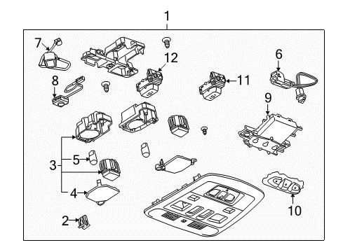 2010 Cadillac CTS Sunroof Diagram 1 - Thumbnail