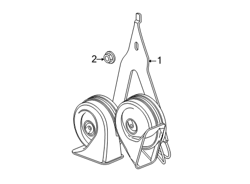 2022 Chevy Silverado 2500 HD Horn Diagram