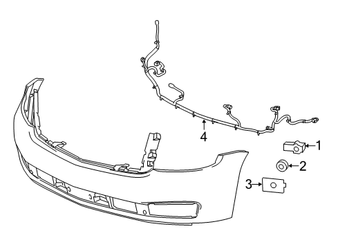 2015 Chevy Tahoe Electrical Components - Front Bumper Diagram