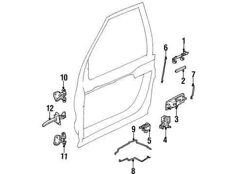 1992 Saturn SC Door & Components, Electrical Diagram