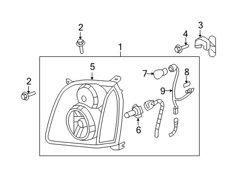 2011 GMC Yukon XL 1500 Bulbs Diagram