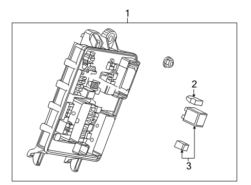 2010 Cadillac SRX Block Assembly, Body Wiring Harness Junction Diagram for 20861267