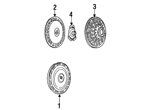 1984 Buick Century Wheel Covers & Trim Diagram