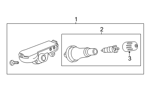 2017 Cadillac ATS Cap, Tire Pressure Indicator Sensor *Install .10 Diagram for 23473653