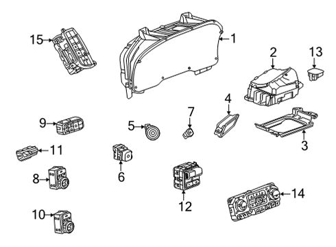 2023 GMC Yukon XL Cluster Assembly, Inst Diagram for 84852081