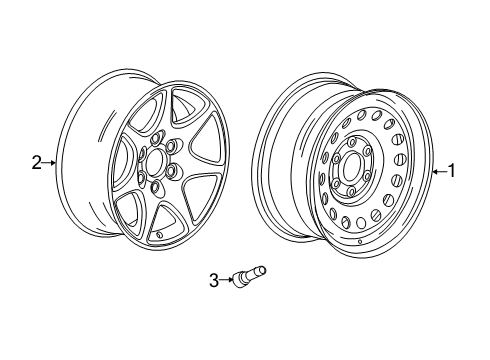 2022 GMC Sierra 1500 Wheels Diagram 5 - Thumbnail