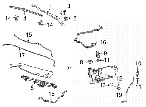 2021 Cadillac Escalade Wipers Diagram 3 - Thumbnail