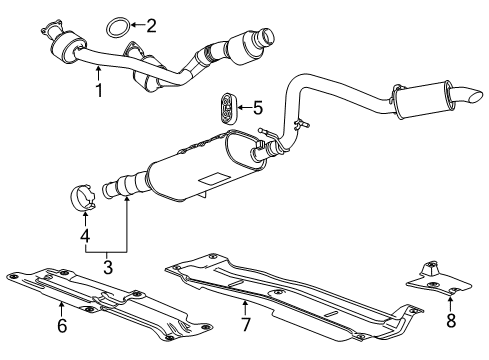 2015 GMC Yukon XL Exhaust Components Diagram 1 - Thumbnail