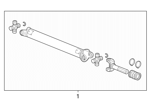 2013 GMC Sierra 2500 HD Drive Shaft - Front Diagram