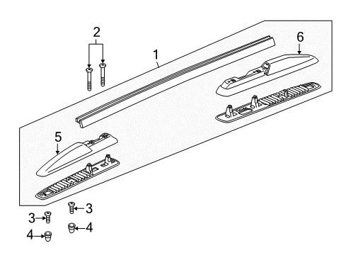 2010 GMC Acadia Luggage Carrier Diagram 2 - Thumbnail