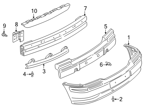 1998 Chevy Venture Front Bumper Diagram