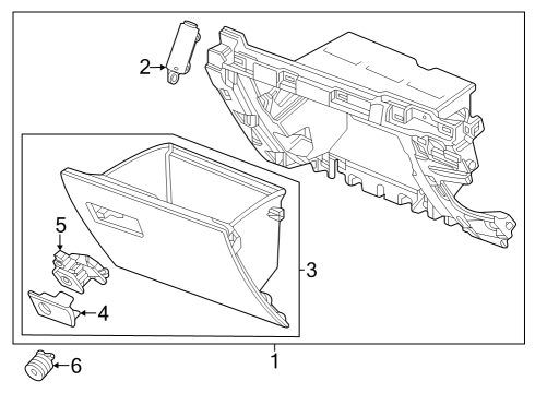 2024 GMC Sierra 3500 HD Glove Box Diagram