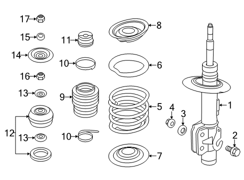 2016 Chevy SS Seat,Front Spring Upper Diagram for 92257840