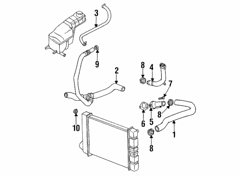 1992 Oldsmobile Achieva Gasket,Engine Coolant Thermostat Housing Diagram for 22532248