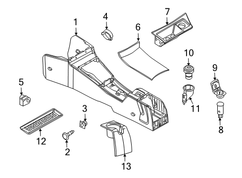 2008 Saturn Astra Center Console Diagram