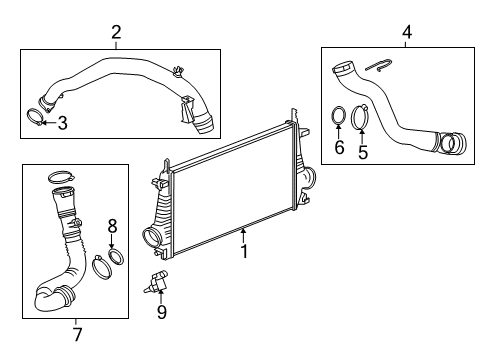 2015 Buick Verano Air Cooler Inlet Air Hose Diagram for 13371613