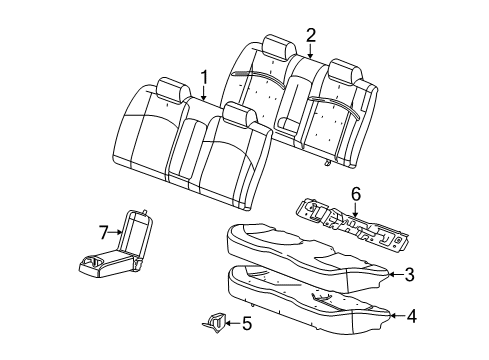 2006 Buick LaCrosse Rear Seat Components Diagram 2 - Thumbnail