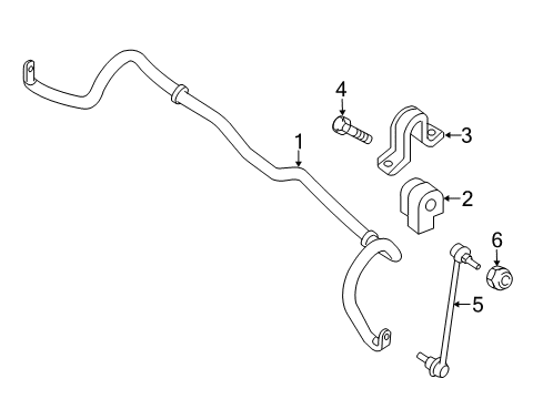 2017 Chevy City Express Stabilizer Bar & Components - Front Diagram