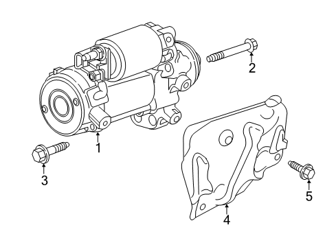 2014 Cadillac CTS Starter Asm Diagram for 12644788