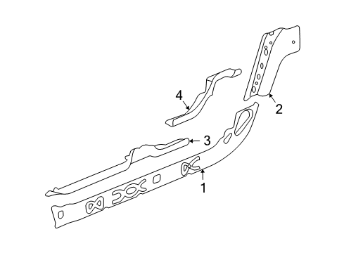 2004 Hummer H2 Extension, Intermediate Floor Panel Diagram for 15773327