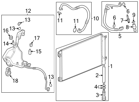 2024 Buick Encore GX Condenser, Compressor & Lines Diagram