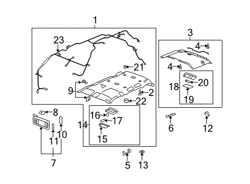 2014 Cadillac Escalade ESV Deflector Assembly, Auxiliary A/C Air Outlet *Vry Light Linen Diagram for 25851511