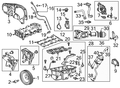 2015 Chevy Cruze Clamp, Pcv Oil Separator Hose Diagram for 55570315