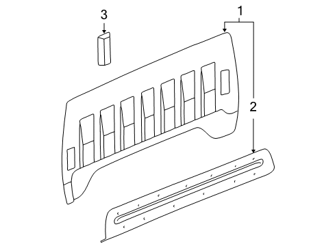 2008 GMC Sierra 3500 HD Back Panel Diagram 1 - Thumbnail