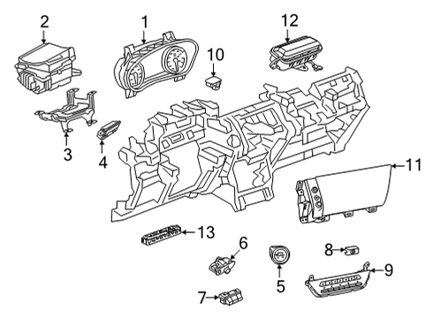 2021 Buick Envision Switch Assembly, Hazard Wrng Diagram for 84719144