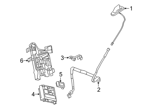 2019 Chevy Silverado 1500 Communication System Components Diagram 1 - Thumbnail