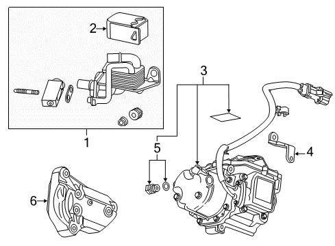 2014 Cadillac ELR A/C Condenser, Compressor & Lines Diagram