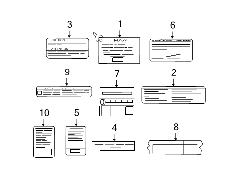 2008 Saturn Vue Information Labels Diagram 2 - Thumbnail