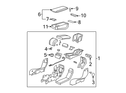 2006 Cadillac DTS Front Seat Components Diagram 1 - Thumbnail