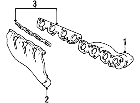 1996 Oldsmobile Aurora Exhaust Manifold Diagram