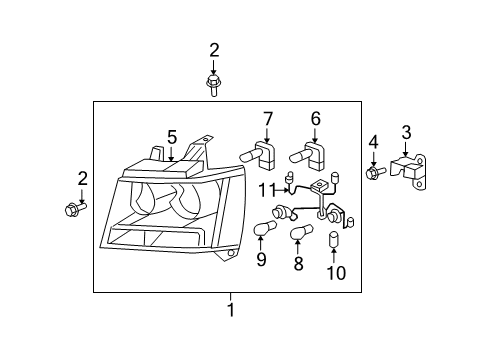 2012 Chevy Avalanche Headlamps, Electrical Diagram