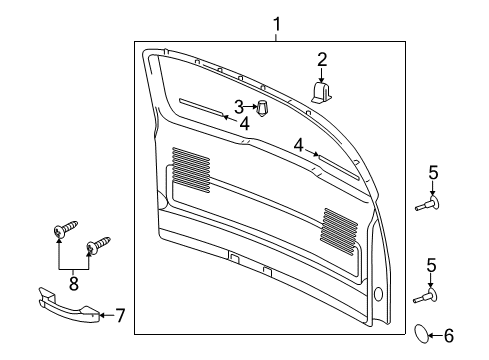 2005 Saturn Relay Interior Trim - Lift Gate Diagram