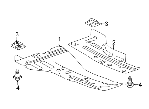 2012 Chevy Cruze Splash Shields Diagram