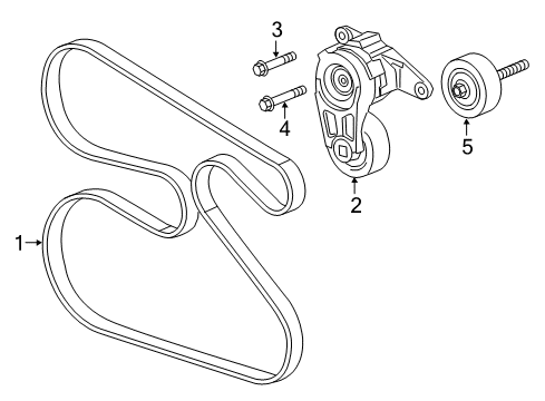 2023 Buick Enclave Belts & Pulleys Diagram