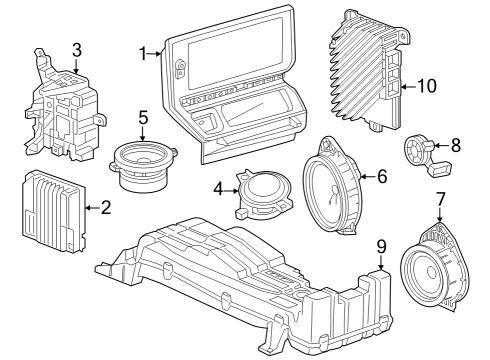 2024 GMC Sierra 2500 HD Sound System Diagram