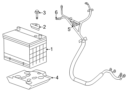 2005 Pontiac Montana Cable Asm,Battery Negative(53"Long) Diagram for 15321066