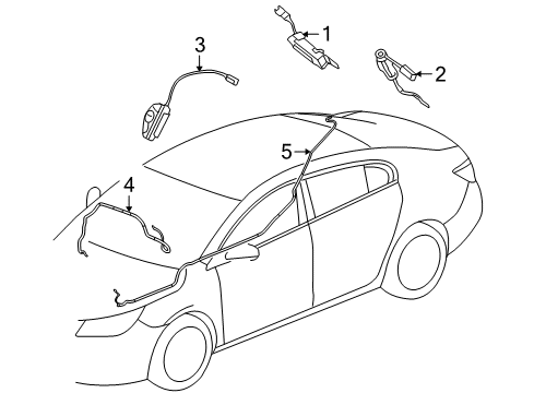 2010 Buick LaCrosse Module Assembly, Radio Antenna Eccn=7A994 Diagram for 25950493